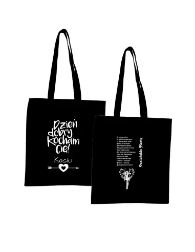 Eko Torba z nadrukiem DZIEŃ DOBRY KOCHAM CIĘ
