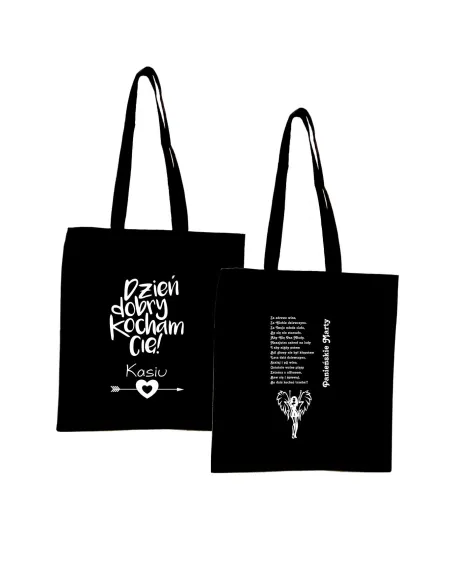 Eko Torba z nadrukiem DZIEŃ DOBRY KOCHAM CIĘ