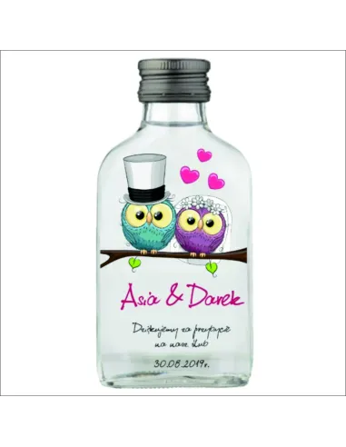 BUTELECZKI WESELNE Z NADRUKIEM UV 100ML - 20 szt.