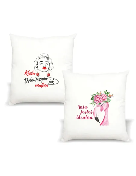 Poduszka z imieniem DZIEWCZYNA JAK MALINA