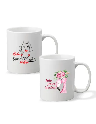 Kubek z imieniem PREZENT DZIEWCZYNA JAK MALINA