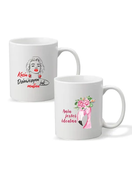 Kubek z imieniem PREZENT DZIEWCZYNA JAK MALINA