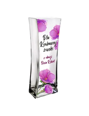 Wazon z nadrukiem dla kochanej żonki z okazji dnia kobiet