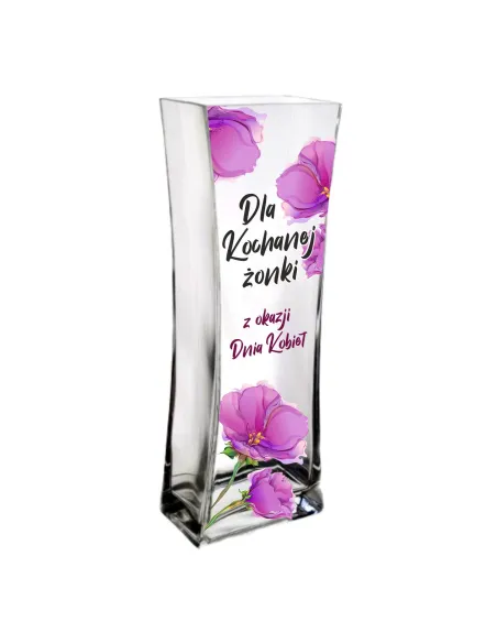 Wazon z nadrukiem dla kochanej żonki z okazji dnia kobiet