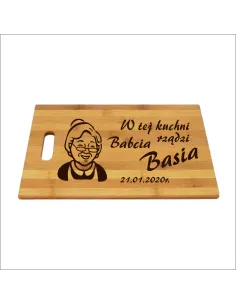 DESKA DO KROJENIA Z grawerem PREZENT dla babci