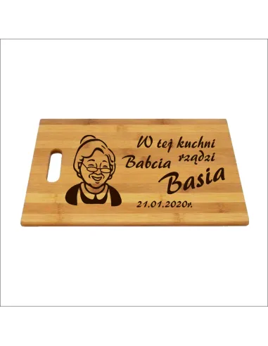 DESKA DO KROJENIA Z grawerem PREZENT dla babci