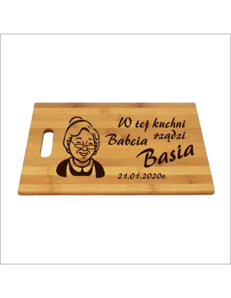 DESKA DO KROJENIA Z grawerem PREZENT dla babci