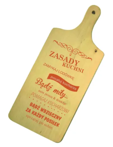 Deska do krojenia z GRAWEREM cytaty zasady kuchni
