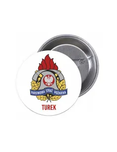 Przypinki buttony PAŃSTWOWA STRAŻ POŻARNA znaczki badziki z grafiką