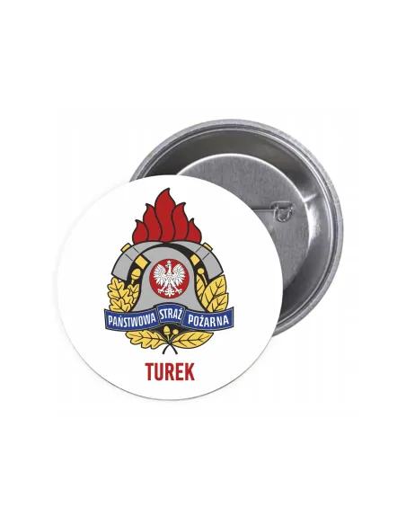Przypinki buttony PAŃSTWOWA STRAŻ POŻARNA znaczki badziki z grafiką