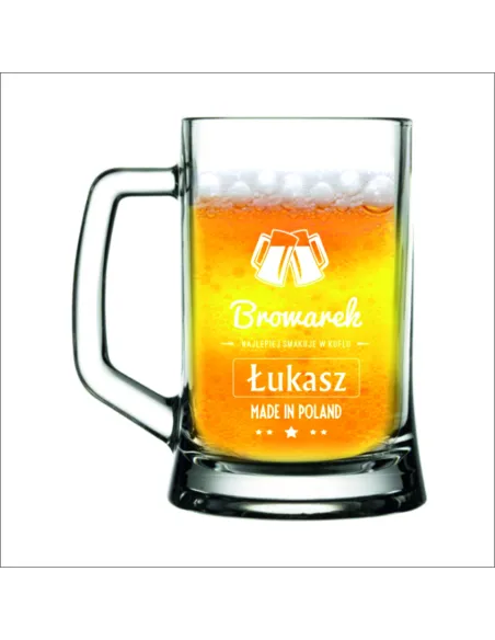 duży KUFEL do Piwa na PREZENT z GRAWEREM 660 ml