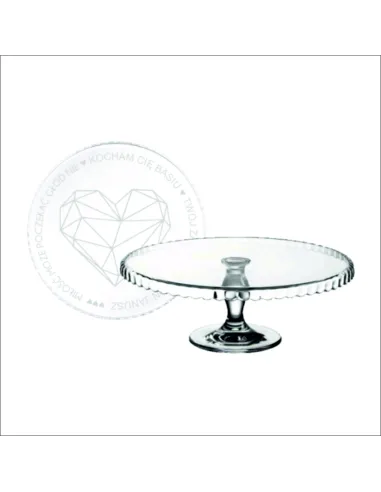 Szklana patera TWÓJ grawer piękna TANIO! trwałość