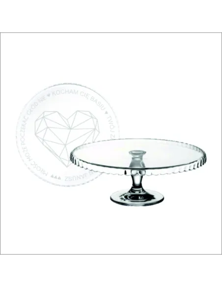 Szklana patera TWÓJ grawer piękna TANIO! trwałość