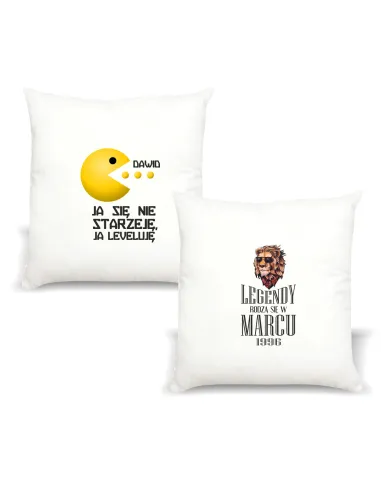 Poduszka z imieniem PREZENT JA SIĘ NIE STARZEJĘ