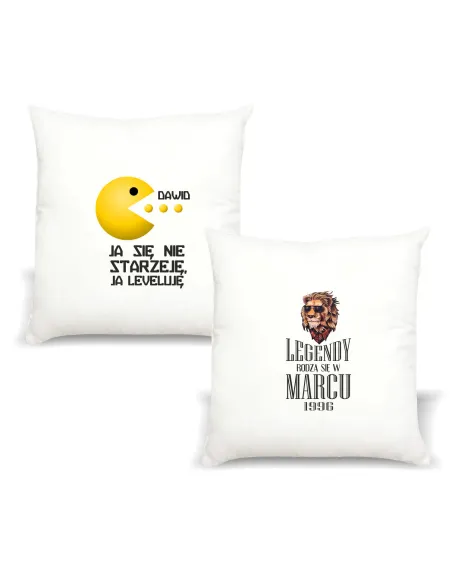 Poduszka z imieniem PREZENT JA SIĘ NIE STARZEJĘ