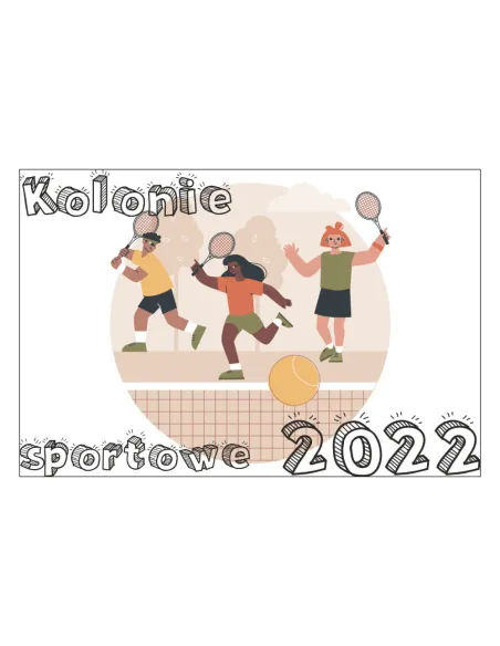 Magnesy na lodówkę - KOLONIE SPORTOWE 2022 - drukarnia, hurtownia, producent magnesów na lodówkę - druktur.com