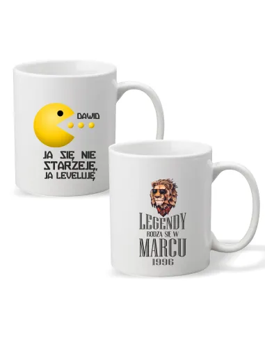 Kubek z imieniem na urodziny Legendy Rodzą się