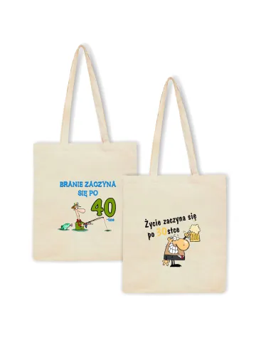 Eko Torba z nadrukiem PREZENT na 40 URODZINY