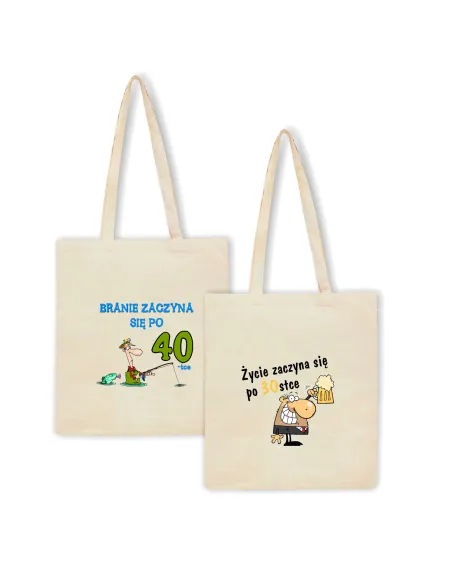 Eko Torba z nadrukiem PREZENT na 40 URODZINY