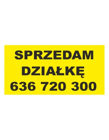 BANER SPRZEDAM działkę wynajem - gotowe wzory