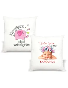 Poduszka z imieniem PREZENT CIOCI WALENTYNKA
