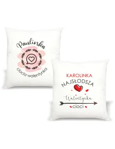 Poduszka z imieniem PREZENT CIOCIA WALENTYNKA