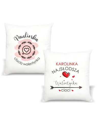 Poduszka z imieniem PREZENT CIOCIA WALENTYNKA
