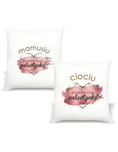 Poduszka z nadrukiem PREZENT dla MAMY WALENTYNKI