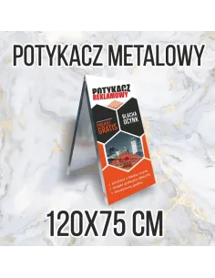 Potykacz reklamowy metalowy 120x75