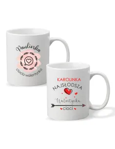 Kubek z imieniem PREZENT CIOCIA WALENTYNKA