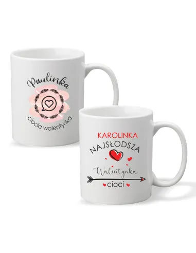 Kubek z imieniem PREZENT CIOCIA WALENTYNKA