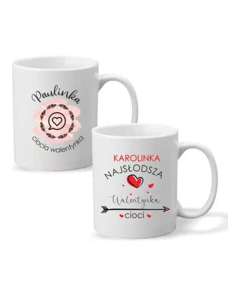 Kubek z imieniem PREZENT CIOCIA WALENTYNKA