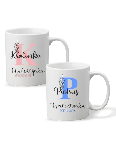 Kubek z imieniem PREZENT LITERA WALENTYNKA MAMUSI