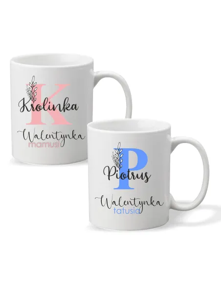 Kubek z imieniem PREZENT LITERA WALENTYNKA MAMUSI