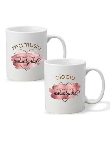 Kubek z nadrukiem PREZENT dla MAMY WALENTYNKI