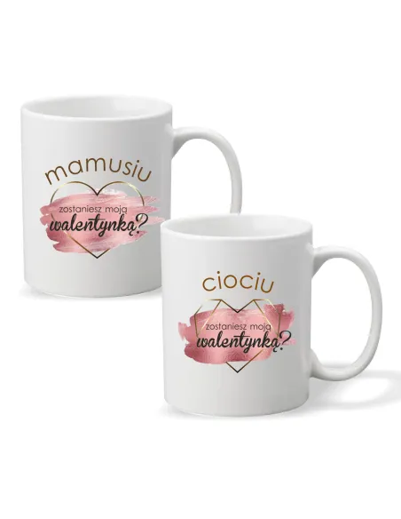 Kubek z nadrukiem PREZENT dla MAMY WALENTYNKI