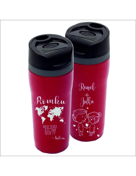 Kubek termiczny GRAWER prezent na WALENTYNKI kolor