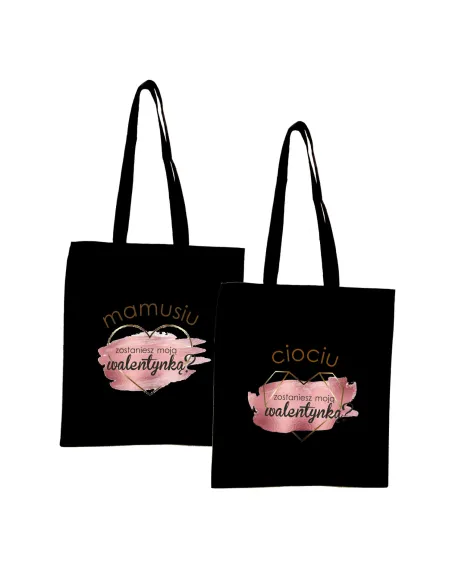 Eko Torba z nadrukiem PREZENT dla MAMY WALENTYNKI
