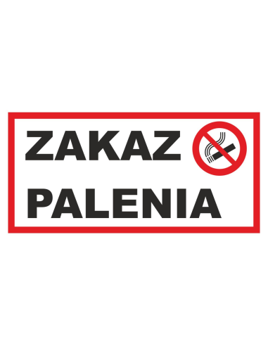 Naklejka samoprzylepna ostrzegawcza zakaz palenia
