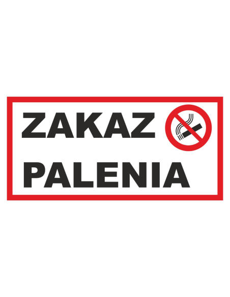 Naklejka samoprzylepna ostrzegawcza zakaz palenia