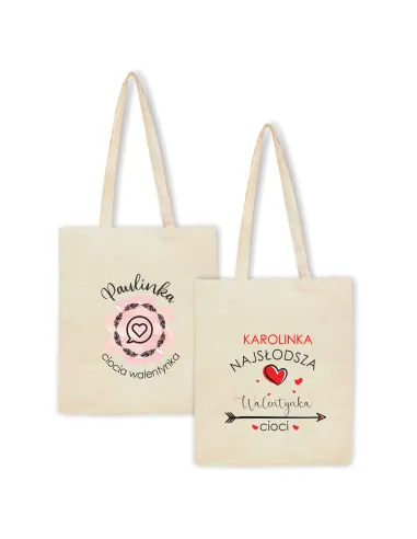 Eko Torba z imieniem PREZENT CIOCI WALENTYNKA
