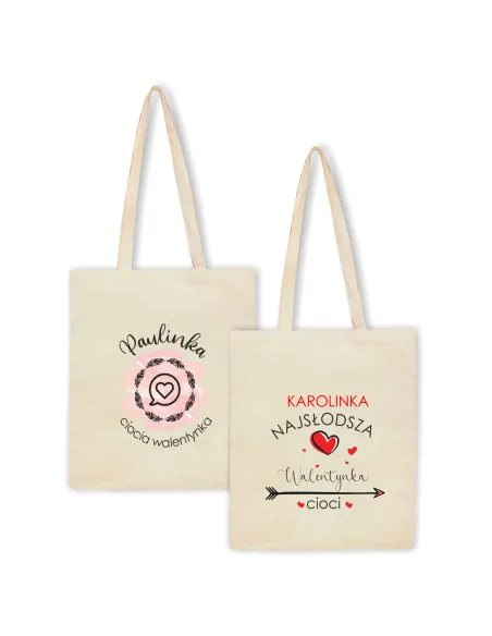Eko Torba z imieniem PREZENT CIOCI WALENTYNKA