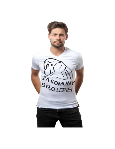 Koszulka z nadrukiem Janusz za komuny było lepiej