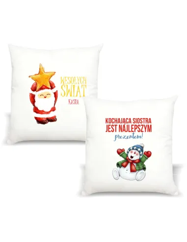 Poduszka z imieniem PREZENT WESOŁYCH ŚWIĄT