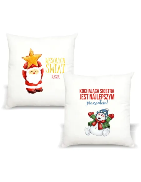 Poduszka z imieniem PREZENT WESOŁYCH ŚWIĄT