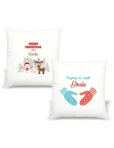 Poduszka z imieniem PREZENT TRZYMAJ SIĘ CIEPŁO