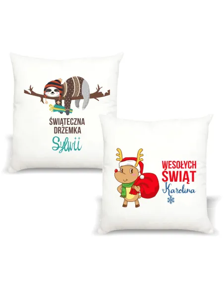 Poduszka z imieniem PREZENT ŚWIĄTECZNA DRZEMKA