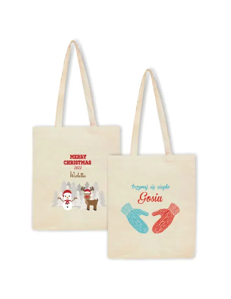 Eko Torba z imieniem napis TRZYMAJ SIĘ CIEPŁO