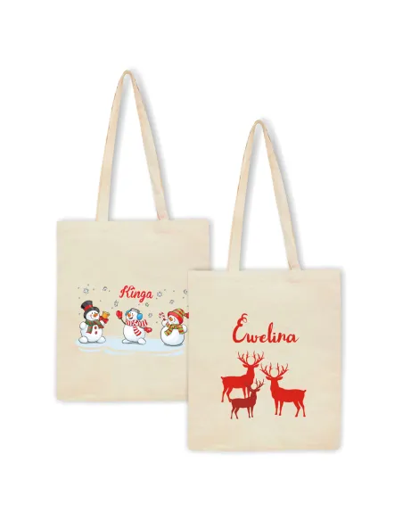 Eko Torba z imieniem PREZENT RENIFERY ŚWIĘTA