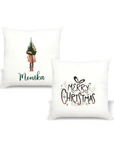 Poduszka z imieniem PREZENT ŚWIĄTECZNY CHOINKA